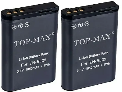 2x EN-EL23 Battery For Nikon Coolpix P900 P600 P610 P700 S810C B700 EL23 • £15.99
