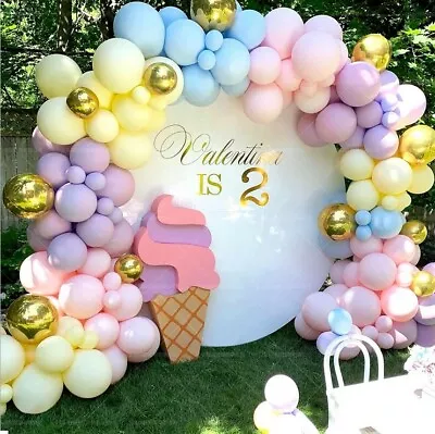$10.98 • Buy Wedding Macaron Pastel Balloon Arch Garland Kit Baby Shower Birthday Party Decor