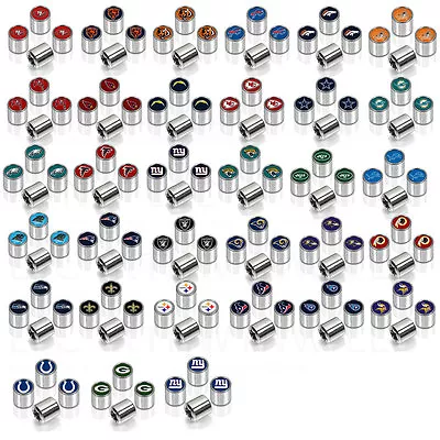 New NFL All Teams Car Truck SUV Van Plastic Chrome Finish Tire Valve Stem Caps • $14.02