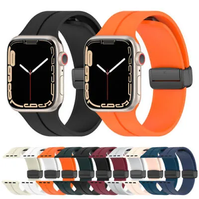 $13.99 • Buy Silicone Sport Band Strap Bracelet For Apple Watch Ultra 8 7 6 5 4 SE 44 45 49mm