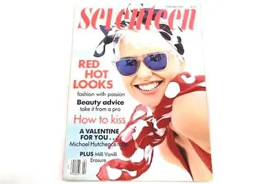 Seventeen Magazine February 1990 Red Hot Looks Beauty How To Kiss Shannon Kirby • $23.49