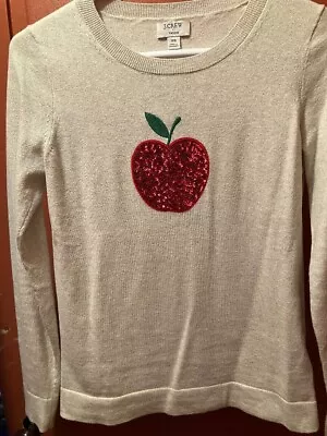 J. Crew Womens Apple Print Sequence Long Sleeve Pullover Size Extra Small • $4