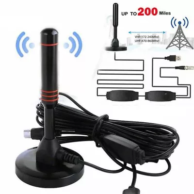 UK Portable TV Antenna Indoor Outdoor High Gain Digital HD Freeview Aerial Ariel • £12.89