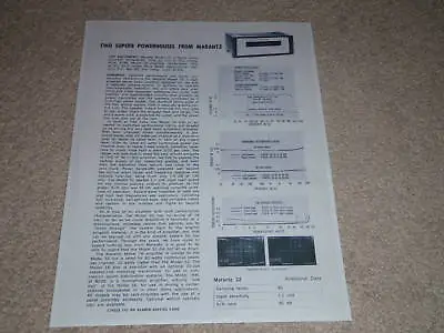 Marantz Model 3216 Amplifier Review1 Pg 1971 Specs • $9.99