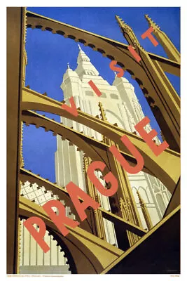 $8.95 • Buy Prague Travel Poster *2x3 Fridge Magnet* City Czech Republic Bohemia Castle Trip
