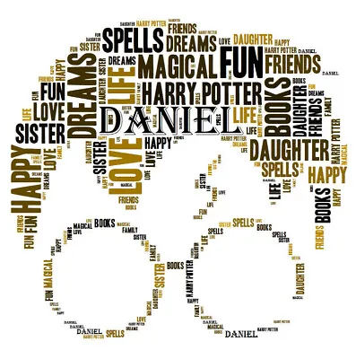 £4.95 • Buy Personalised Harry Potter Face Word Art Print Great Gift Kids Room