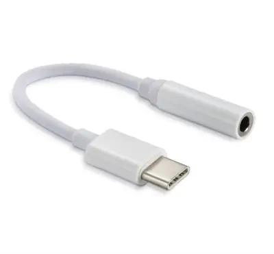 USB Type C To 3.5mm Aux Cable White Universal Adapter USB-C Mini Jack • £4.99