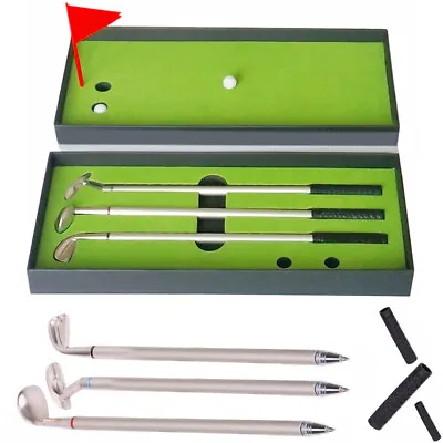 $22.98 • Buy Golf Putter Pen Set Box Mini Desktop Sports Clubs Ballpoint Decor Gift Present