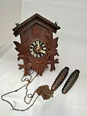 Vintage 1950’s Schatz Cuckoo Clock 8 Days  Made In Germany ~ Missing Pendulum • $28.60