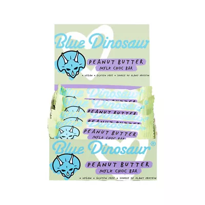 Blue Dinosaur Vegan Peanut Butter Bar 45g X 12 Display - 3 Flavors • $48.95