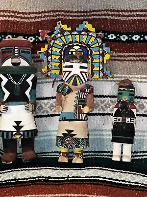 3 Dolls Pahlik Mana  Butterfly Maiden Kachina Dancer Hopi Native American • $299