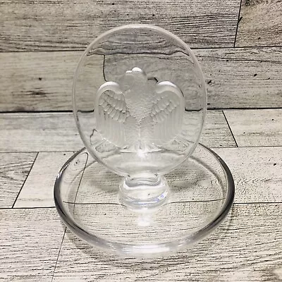 Lalique 1776-1976 Crystal BiCentennial Eagle Jewelry Ring/Trinket Dish • £33.75