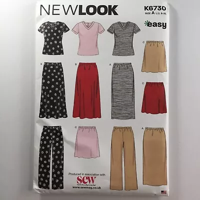 NewLook 6730 EASY Jersey Top T Shirt Skirt Trousers Ladies New Uncut Pattern • £12.50