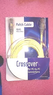   Belkin CAT5e Crossover Patch Cable RJ45 Connectors 7 Ft. Yellow  NOS • $7.50