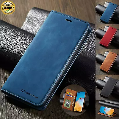 Leather Case For IPhone 13 14 15 Pro Max 11 12 XR 7 8 Magnetic Flip Wallet Cover • £4.98