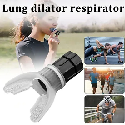 Breathing Trainer Exercise Lung Face Mouthpiece Respirator Health C__- • $8.42