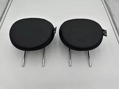 2007-2013 Mini Cooper Rear Seat Headrests Set Pair Black Leather Head Rests OEM • $88.88