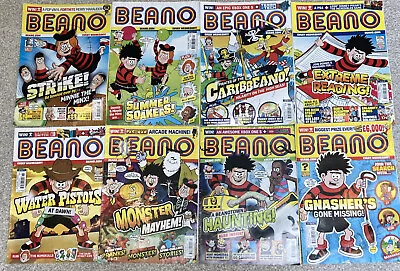 8 X BEANO COMICS  2018 Bundle / Job Lot - Dennis The Menace  / Minnie The Minx • £9.50