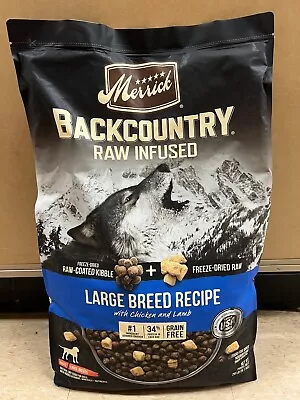 Merrick Backcountry Raw Infused Large Breed Chicken And Lamb 20 Pounds • $74.99