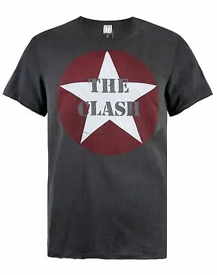£19.99 • Buy Amplified The Clash Star Logo Charcoal Mens Band Tee T-shirt