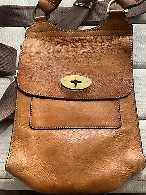 Lovely Genuine Mulberry Large Antony Oak Leather Cross Body Bag • £75