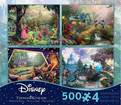Thomas Kinkade Disney Set Of 4 X 500 Piece Puzzles V5 • $35.50