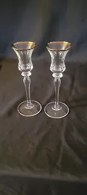 Vintage Mikasa Set Of 2  Marked Austria T2073 Jamestown Gold Candle Holders  • $19.70