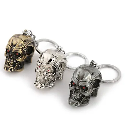 £7.37 • Buy Vintage Charm Terminator Skull Head Keychain Fashion Pendant Keyring Car Key Lp