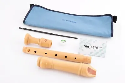 Yamaha YRA-61 Alto Recorder Wooden Castelo Wood 25347 Grease Case Cleaning Stick • $286.30