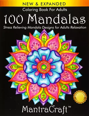 Coloring Book For Adults: 100 Mandalas: Stress Relieving Mandala Designs For Adu • $10.88