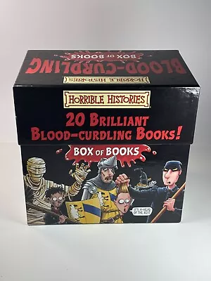 Horrible Histories Blood-Curdling Box Of Books Terry Deary Paperback Book Set • £19