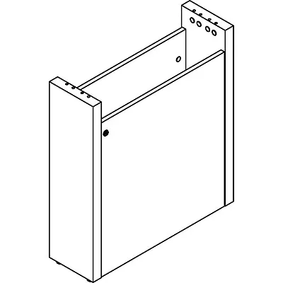 Lorell Base W/Wire Management Door 24 X8 X28  Mahogany PLB24MY • $282.52