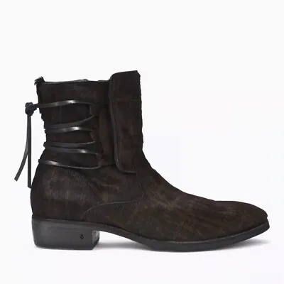 John Varvatos Collection Keith Lace Pony Hair Boots $1198 • $599.99