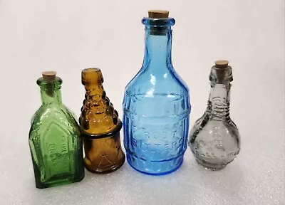 Miniature Wheaton Glass Bottle Lot 4 • $12.95