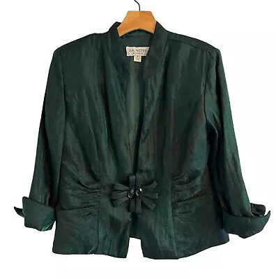 J.R.Nites Blouse Size 14 Green Embellished Women Blouse • $20.24