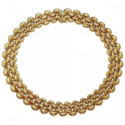 CARTIER 18k Yellow Gold Vintage 1990s Collar Necklace Box Papers • $24000