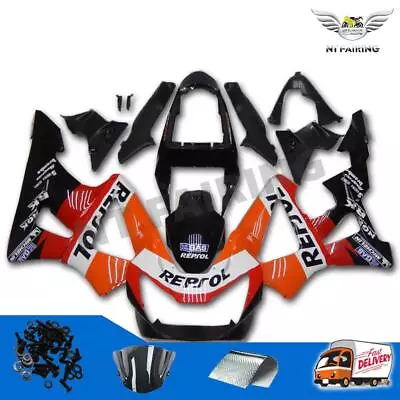 FD Injection Orange Black Fairing For Honda 2000 2001 CBR929RR CBR900RR P029 • $469.99