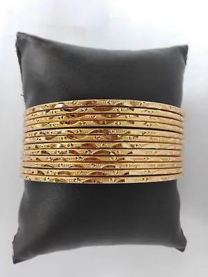 Indian Ethnic Gold Plated Jewelry Bollywood Fashion Bridal Bangles Bracelets Set • $13.99