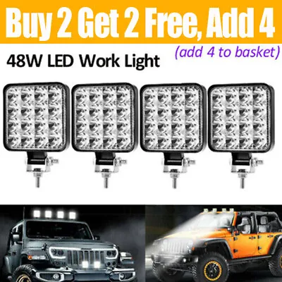 12-24V LED Work Light Bar Flood Spot Lights Driving Lamp Offroad Car Truck SUV~ • £6.74
