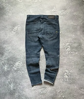 G Star Raw 34/32 3301 Pilot 3D Slim Denim Pant Trouser Jean Chino Old Money • $36