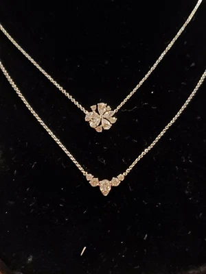 $40.50 • Buy Nadri Silver-tone Cubic Zirconia Convertible Layered Necklace, 16-18  NWT $70