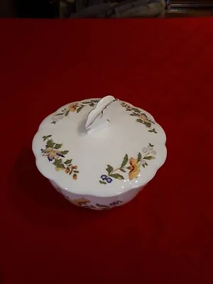 Aynsley Fine China Cottage Garden Lidded Trinket Dressing Table Pot Dish • £0.97