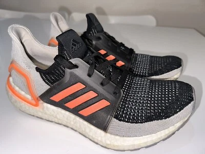 $40 • Buy Mens ADIDAS Ultraboost Ultra Boost 19 Black Solar Orange Sneakers US 7 #27981