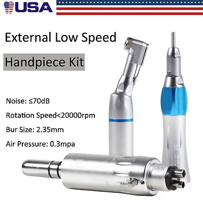 NSK Style Dental Contra Angle Straight Air Motor 4H Slow Speed Handpiece FAST • $15.99