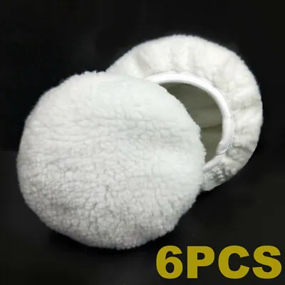 $8.69 • Buy 6PCS Polishing Bonnet Buffer Pads Soft Wool For 5-6  7-8  9-10 Inch Car Polisher