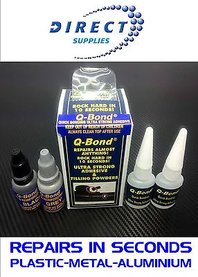 Q Bond QB2 Ultra Strong Adhesive Filler Q-Bond Black And Grey Powder Kit FAST!!! • $16.14
