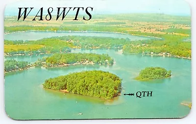 QSL CB Ham Radio Card WA8WTS Dowagiac Michigan Case County MI 1968 Card • $5