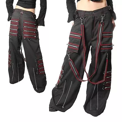 Cyber Goth Black ​​bondage Pants 100% Cotton • $99.99