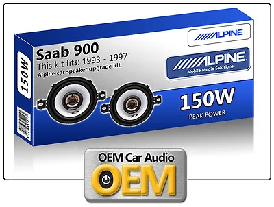 Saab 900 Front Dash Speakers Alpine 3.5  8.7cm Car Speaker Kit 150W Max Power • £43.99