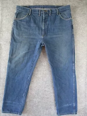 Rustler Jeans Mens 44X32 Blue Denim Straight Leg Retro Outdoors ACTUAL 44x31 • $9.30